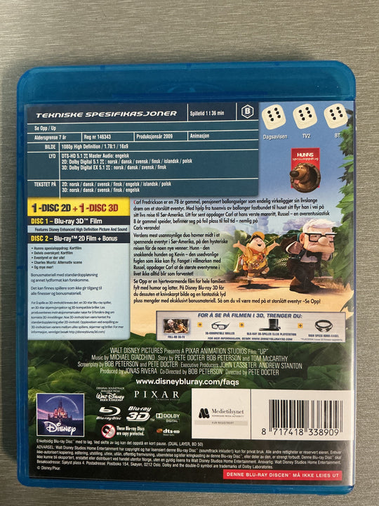Se Opp (Up). 2009. Blu-ray.