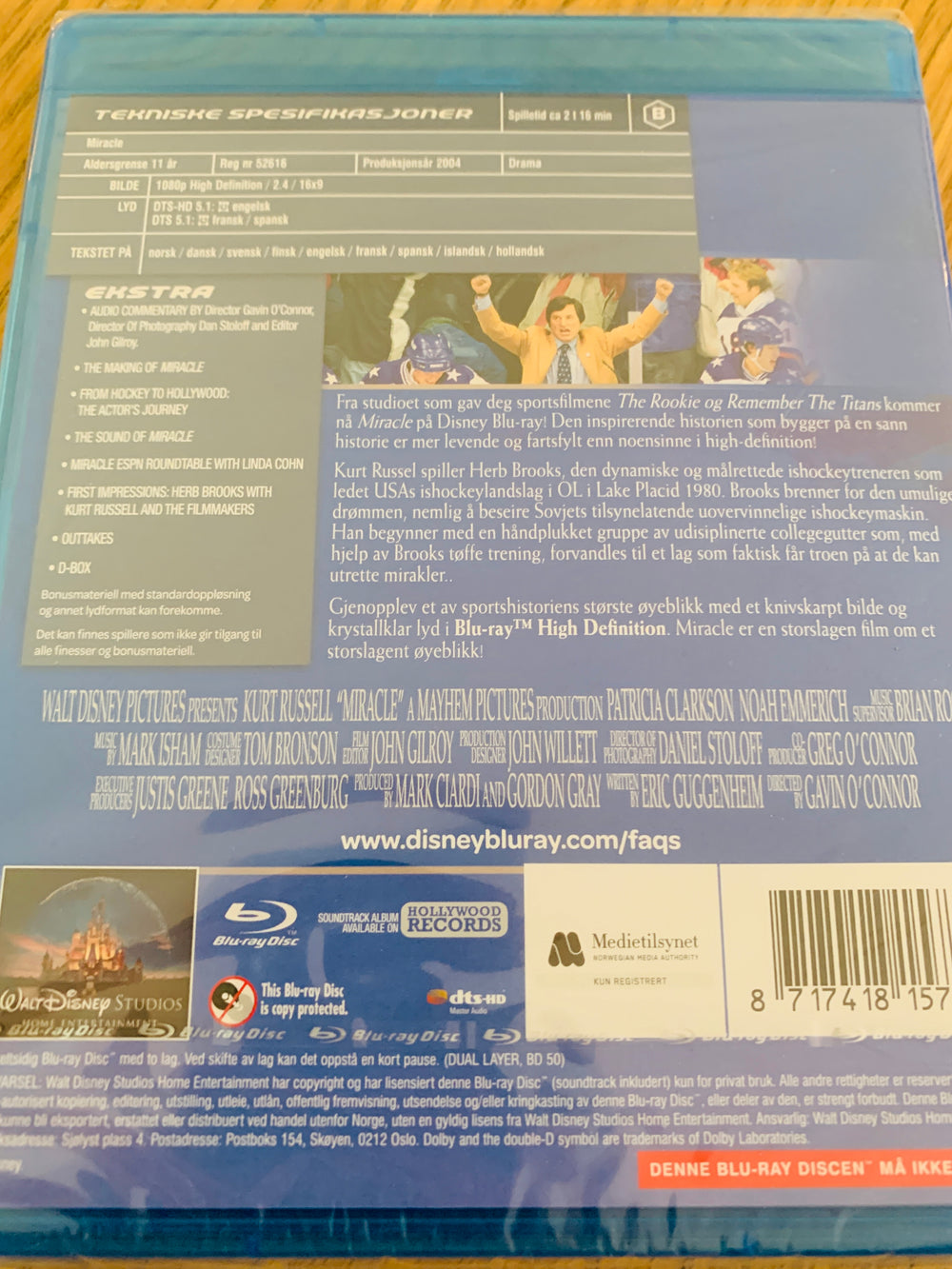 Miracle (2004). Blu-ray. Ny i plast!