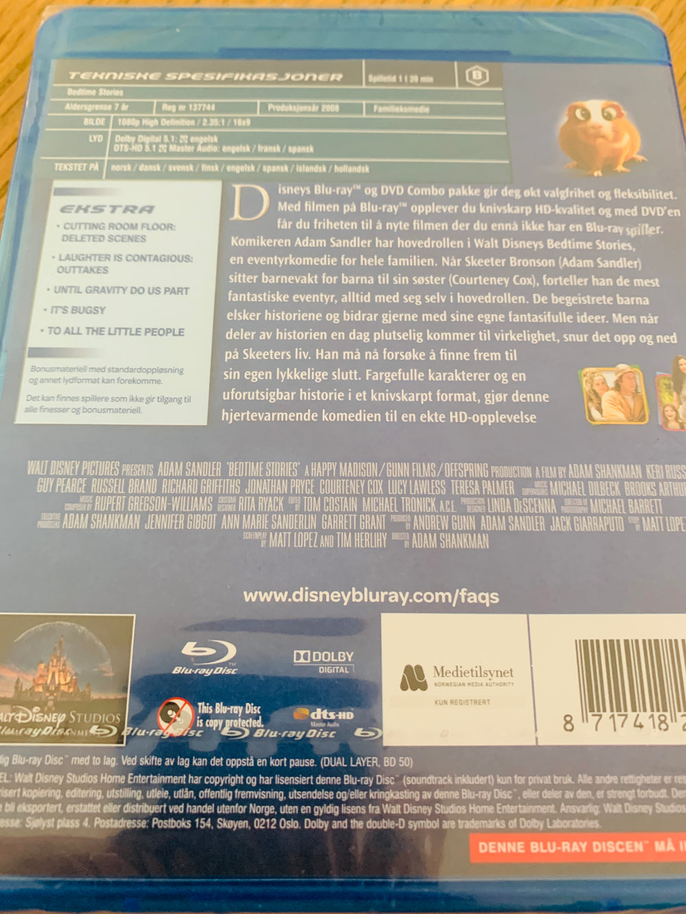 Bedtime Stories (2008). Blu-ray. Ny i plast!