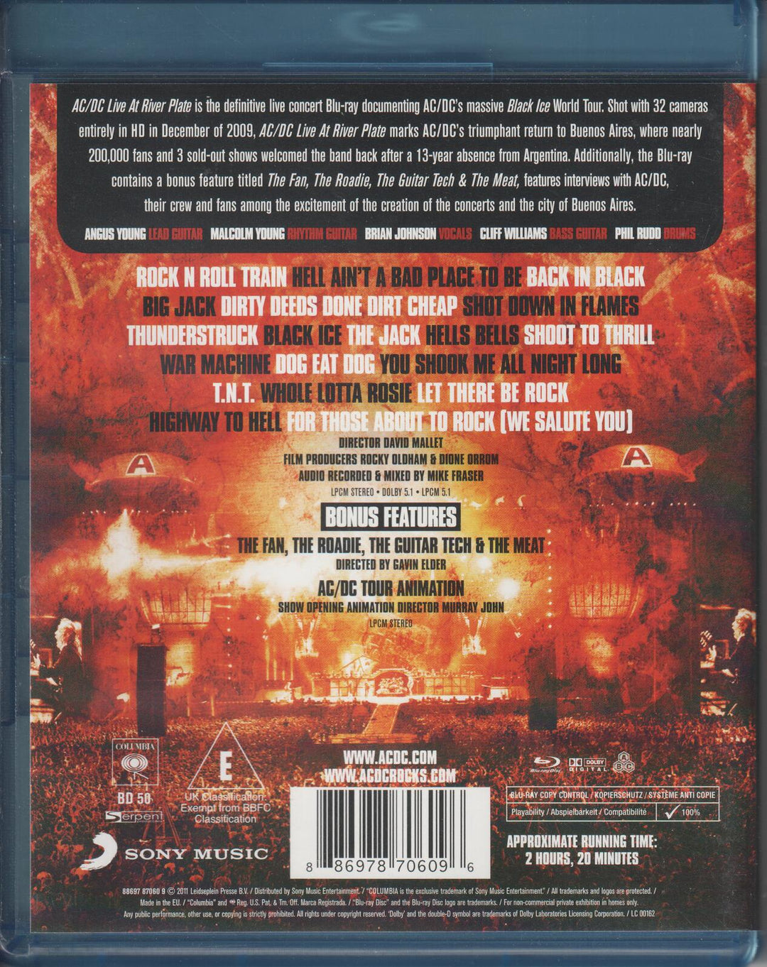 AC/DC: Live at River Plate (2011). Blu-ray.