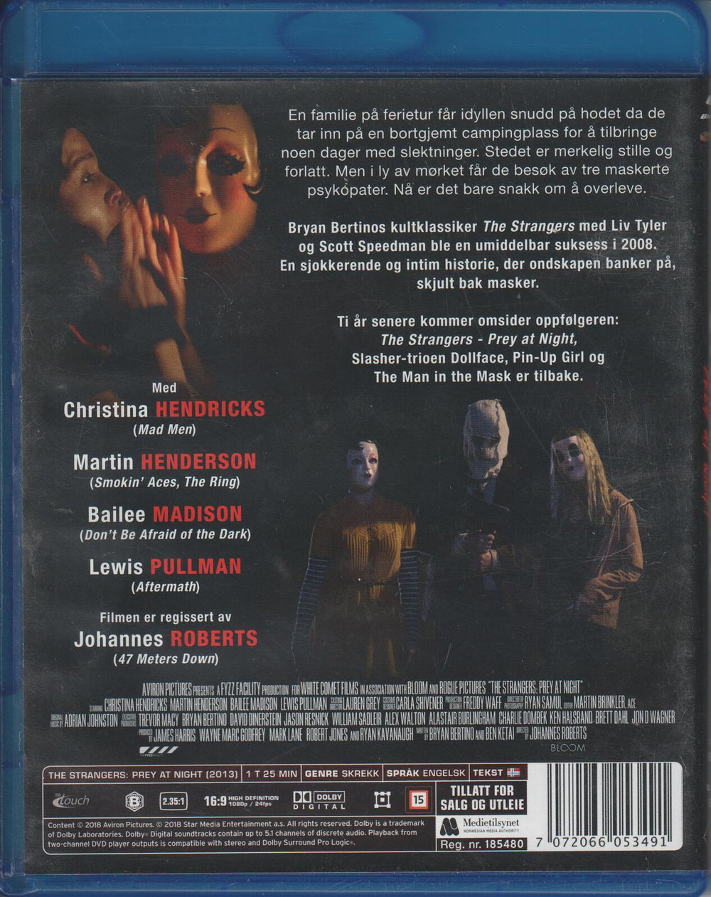 The Strangers: Prey at Night (2018). Blu-ray.