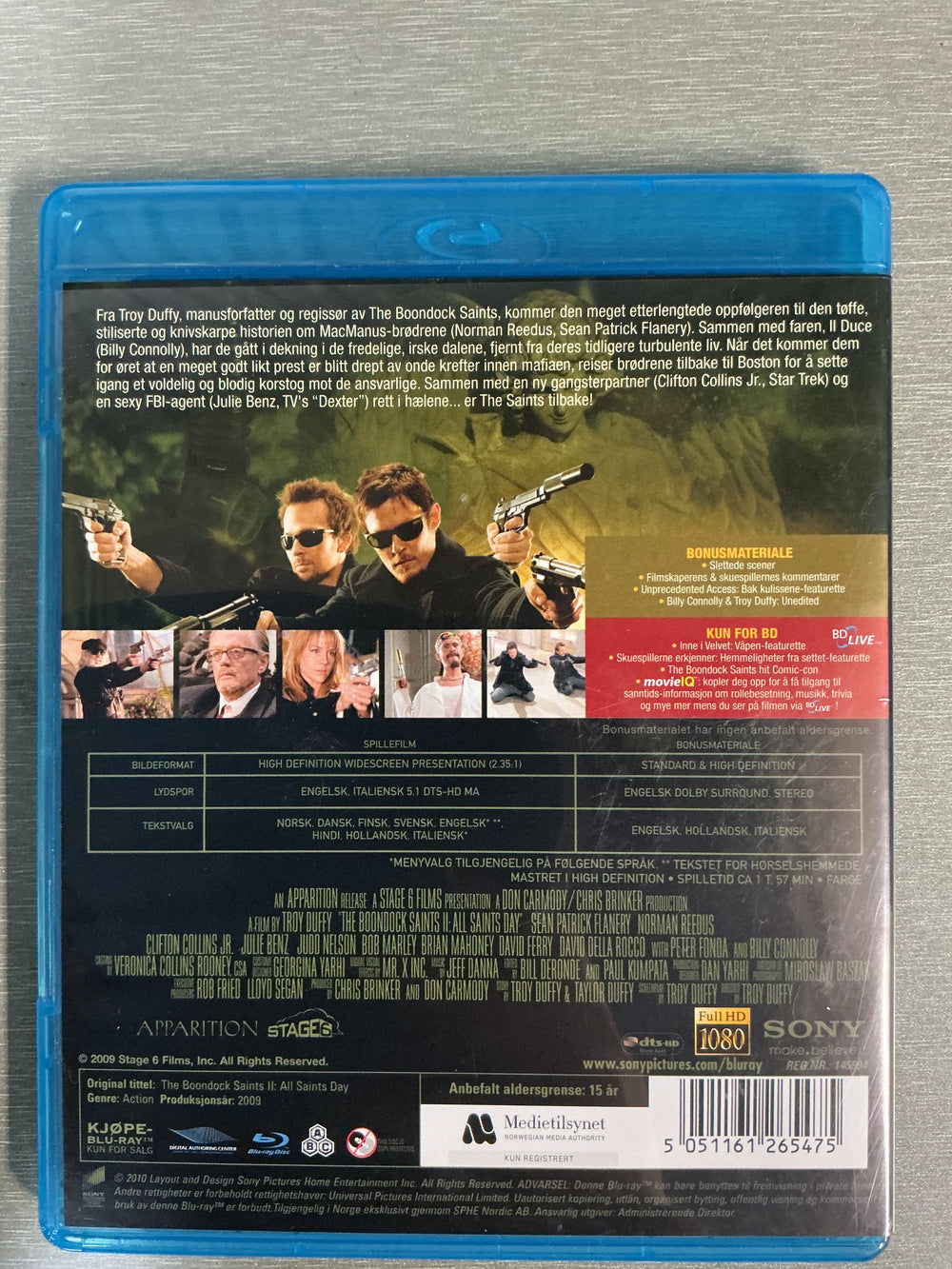 The Boondock Saints II: All Saints Day (2009). Blu-ray.