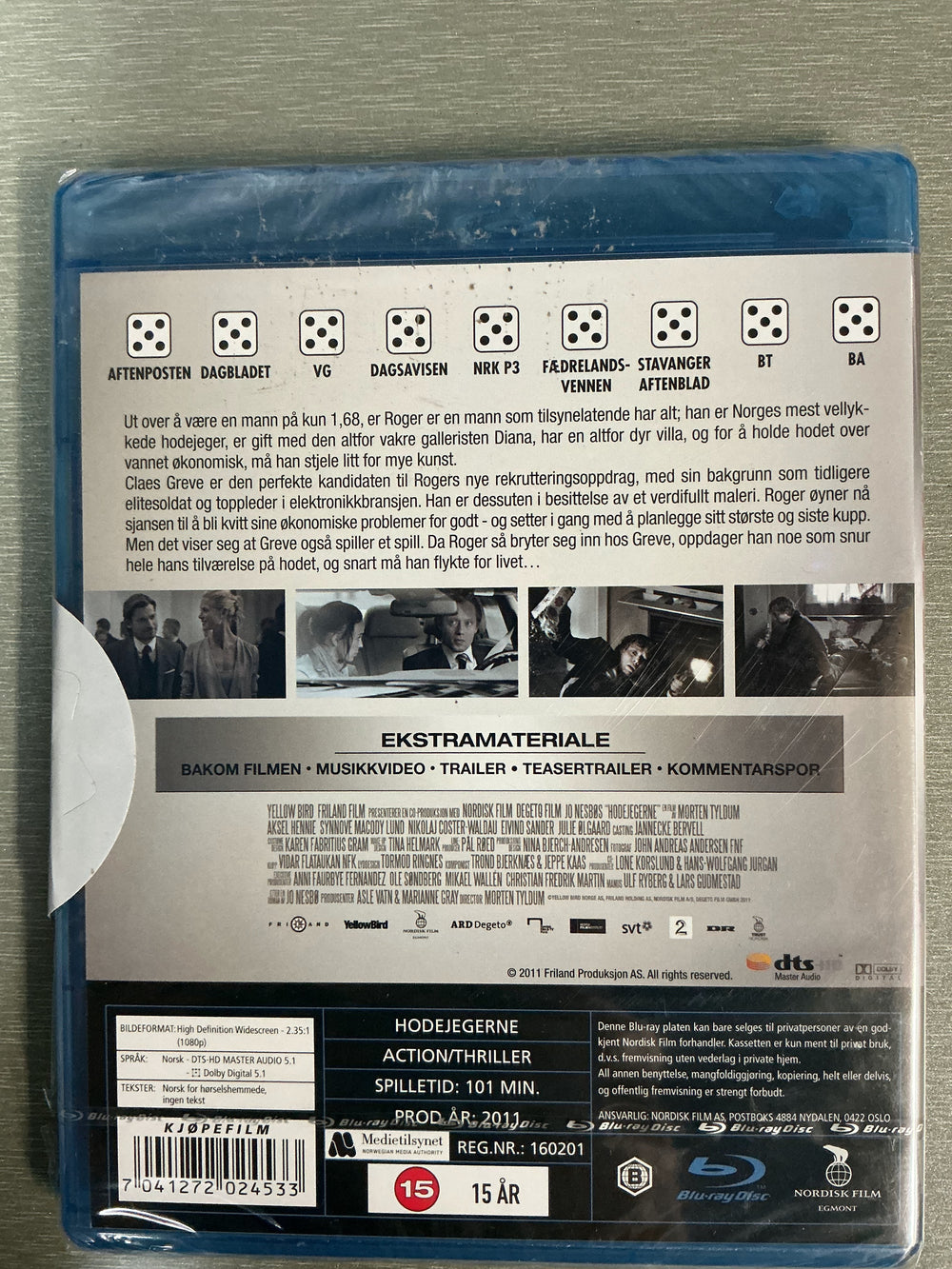 Hodejegerne (2011). Blu-ray. Ny i plast!