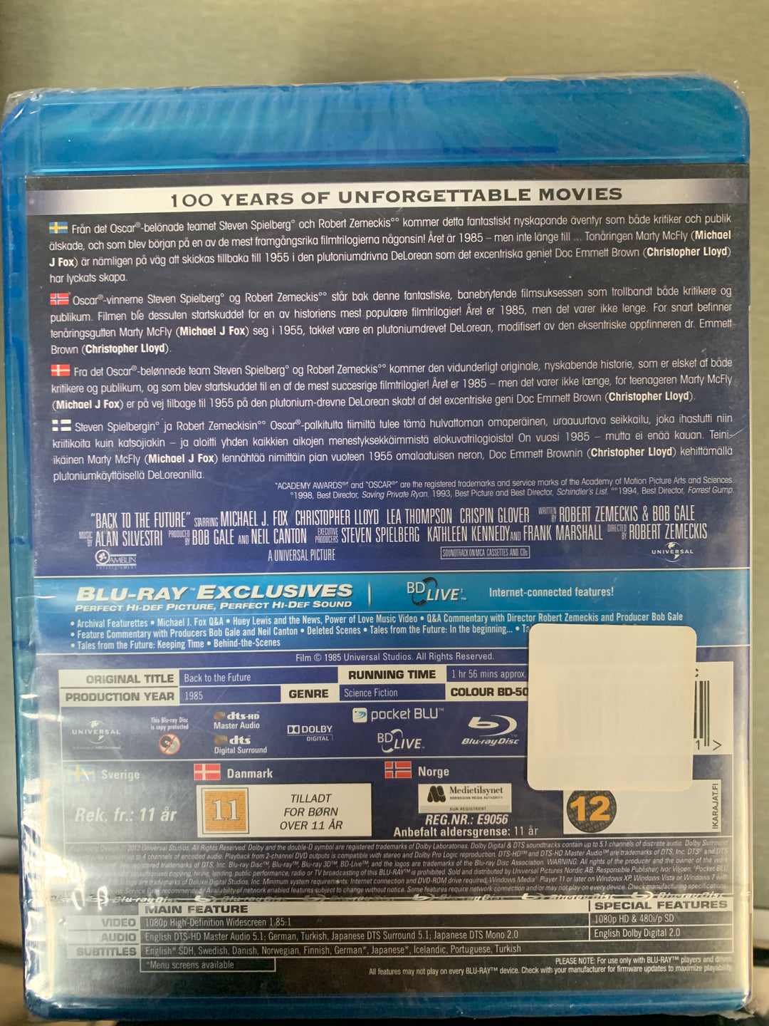 Back to the Future (1985). Blu-ray. Ny i plast!