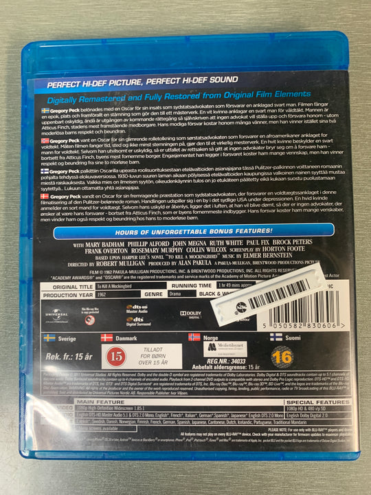 To Kill a Mockingbird: 50th Anniversary Edition (1962). Blu-ray.