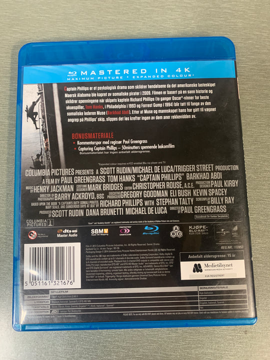 Captain Phillips (2013). Blu-ray.