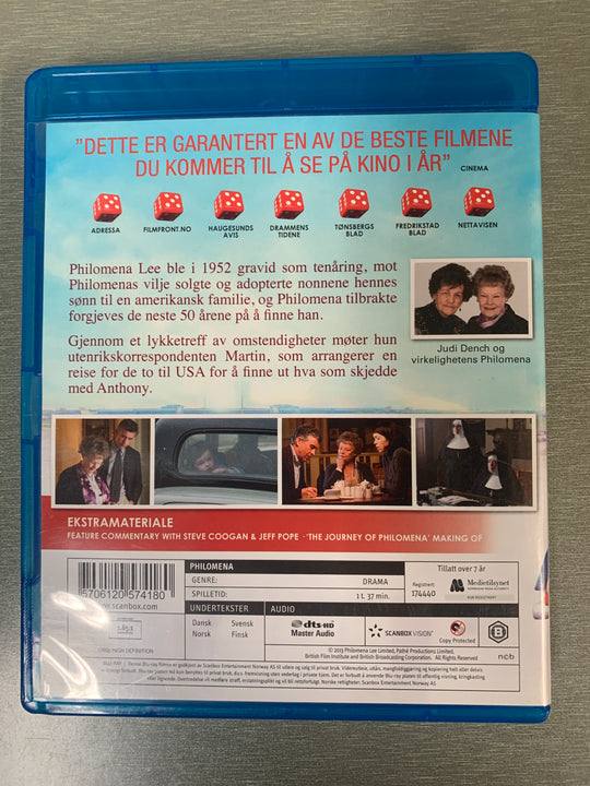 Philomena (2013). Blu-ray.