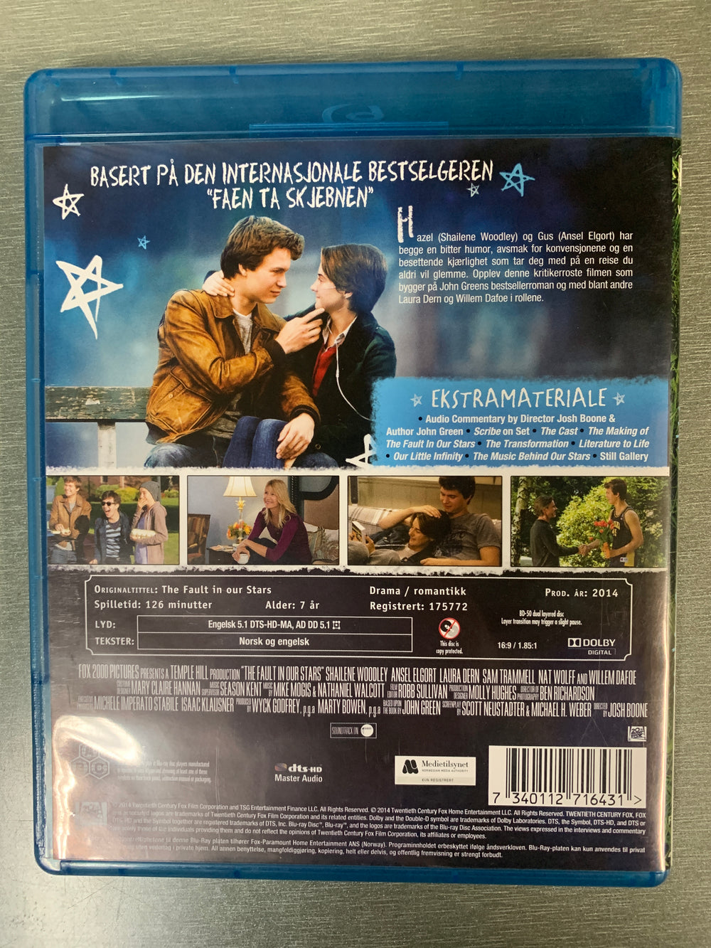 The Fault in Our Stars (2014). Blu-ray.