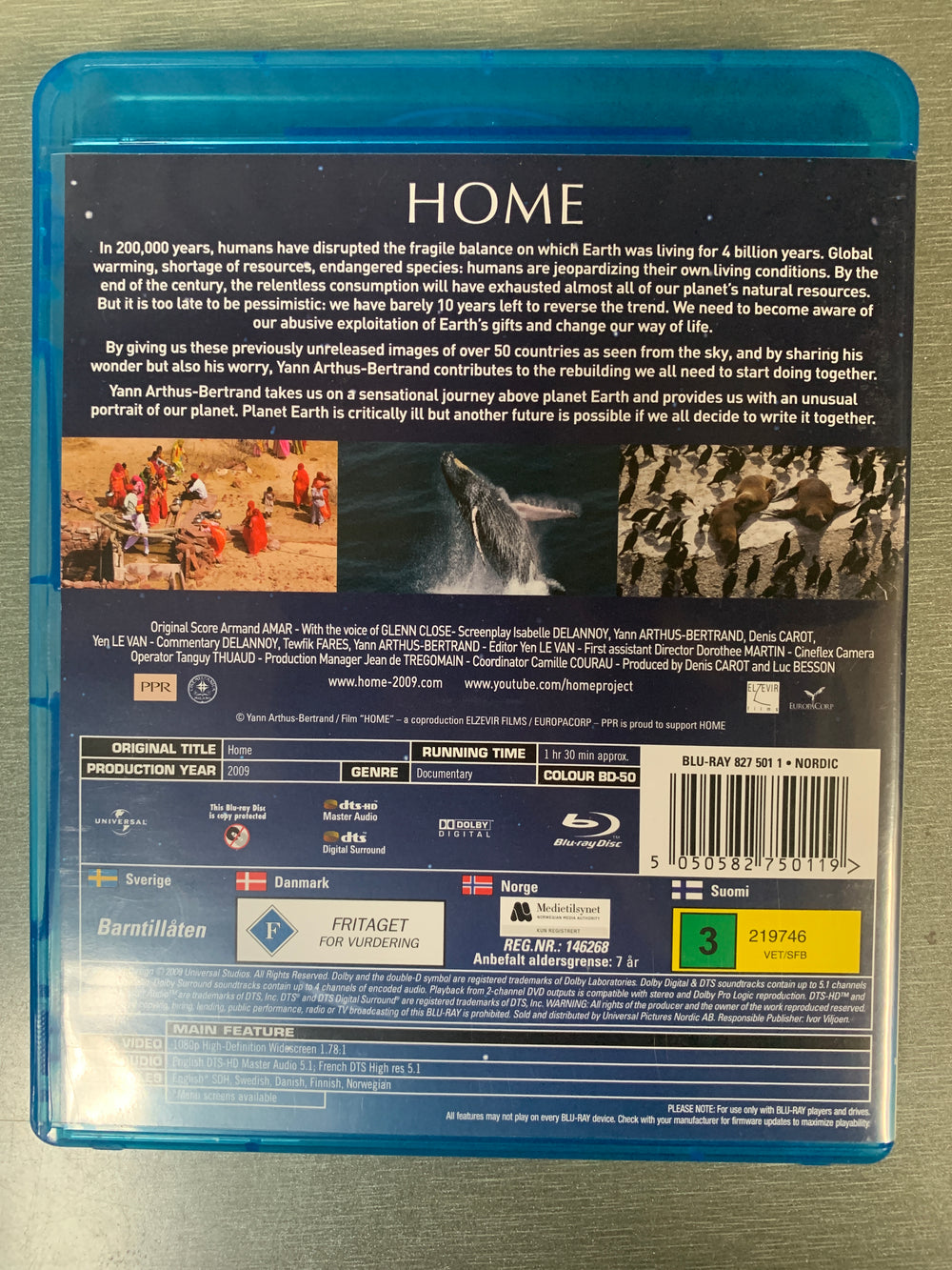 Home (2009). Blu-ray.