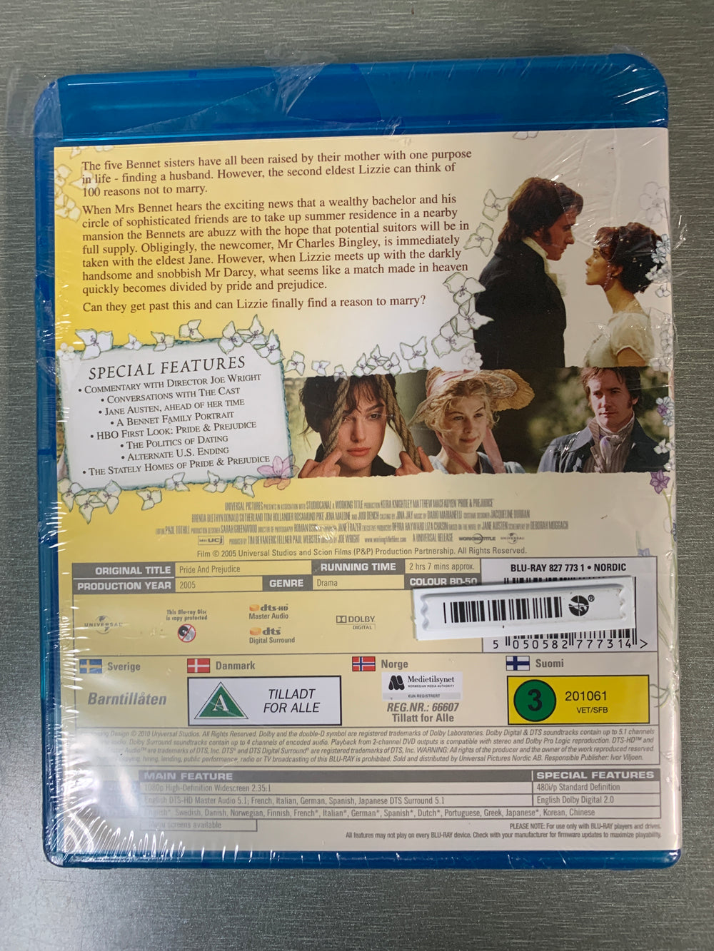 Pride & Prejudice (2005). Blu-ray.