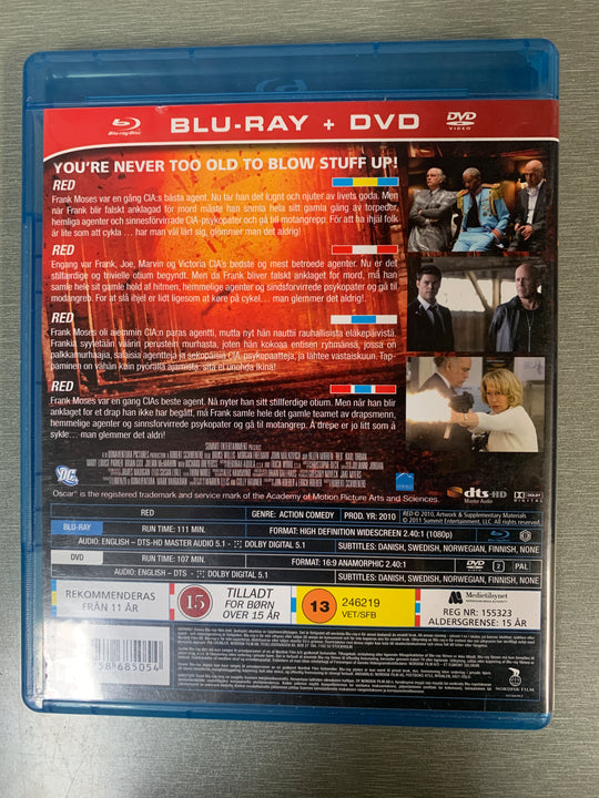 RED (2010). Blu-ray + DVD.