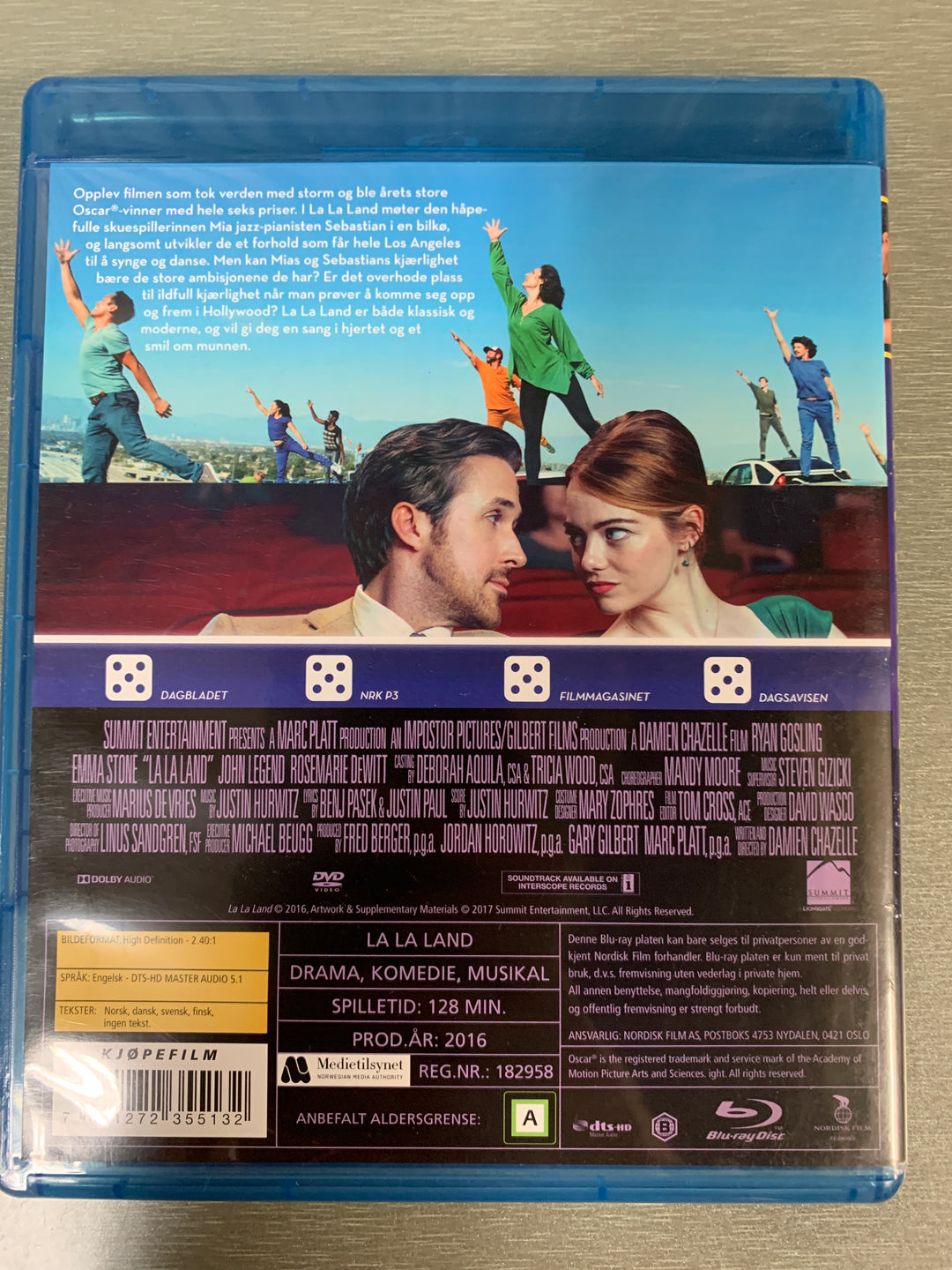 La La Land (2016). Blu-ray.