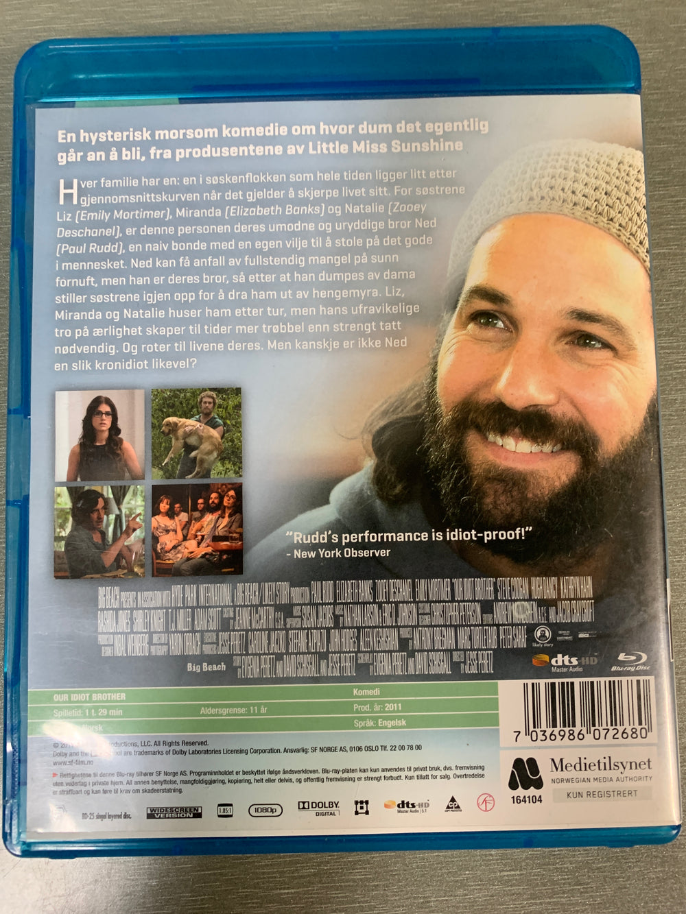 Our Idiot Brother (2011). Blu-ray.