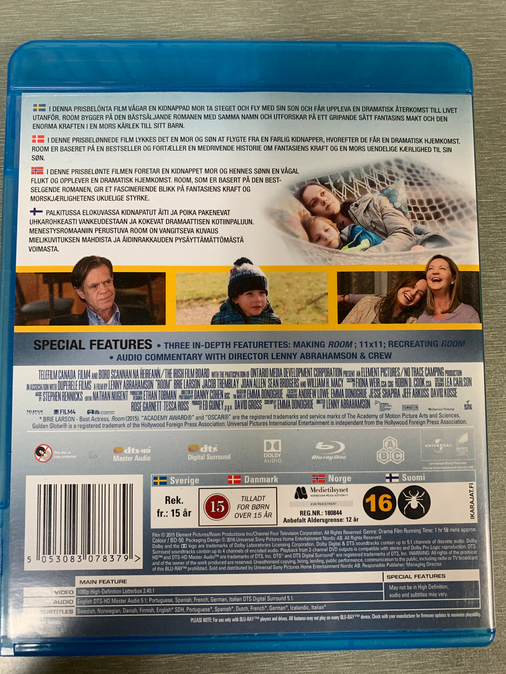 Room (2015). Blu-ray.