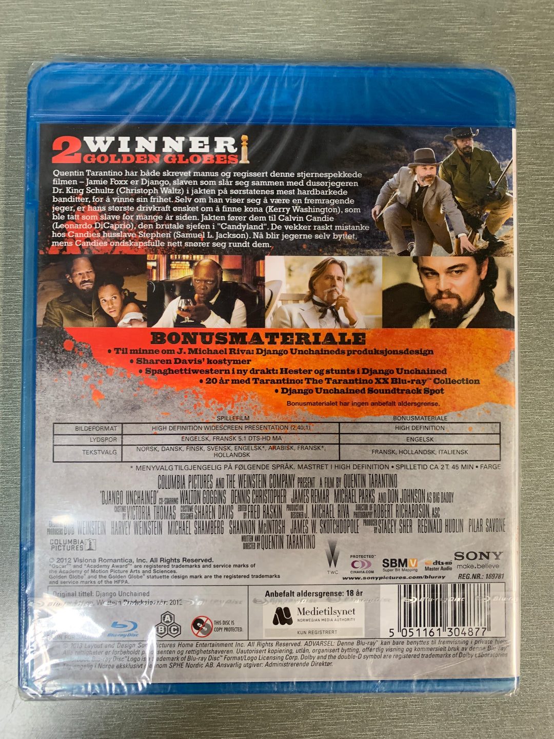 Django Unchained. 2012. Blu-ray. Ny i plast!