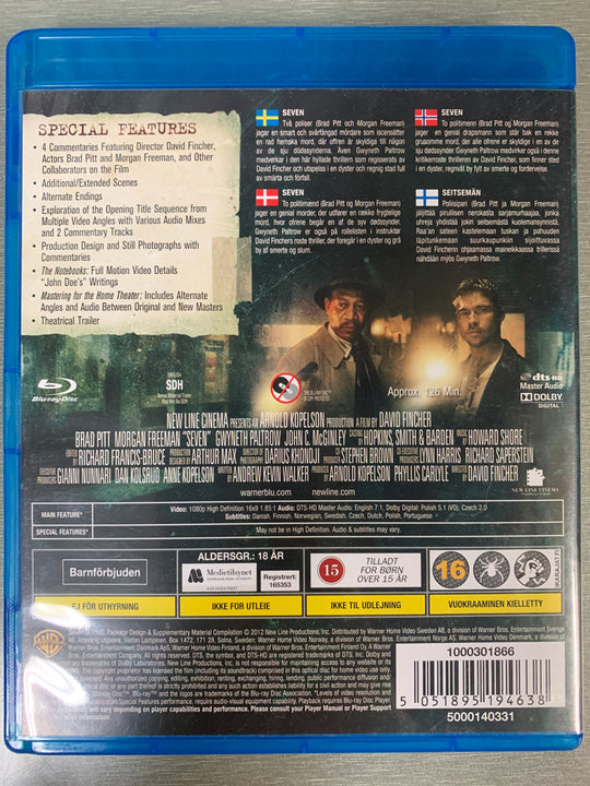 Se7en. 1995. Blu-ray.