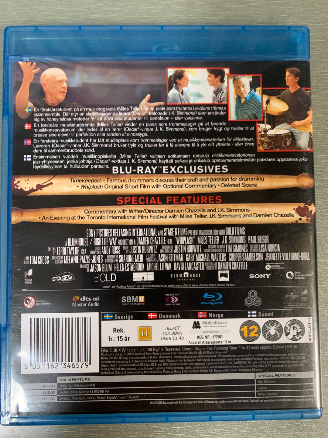 Whiplash. 2014. Blu-ray.