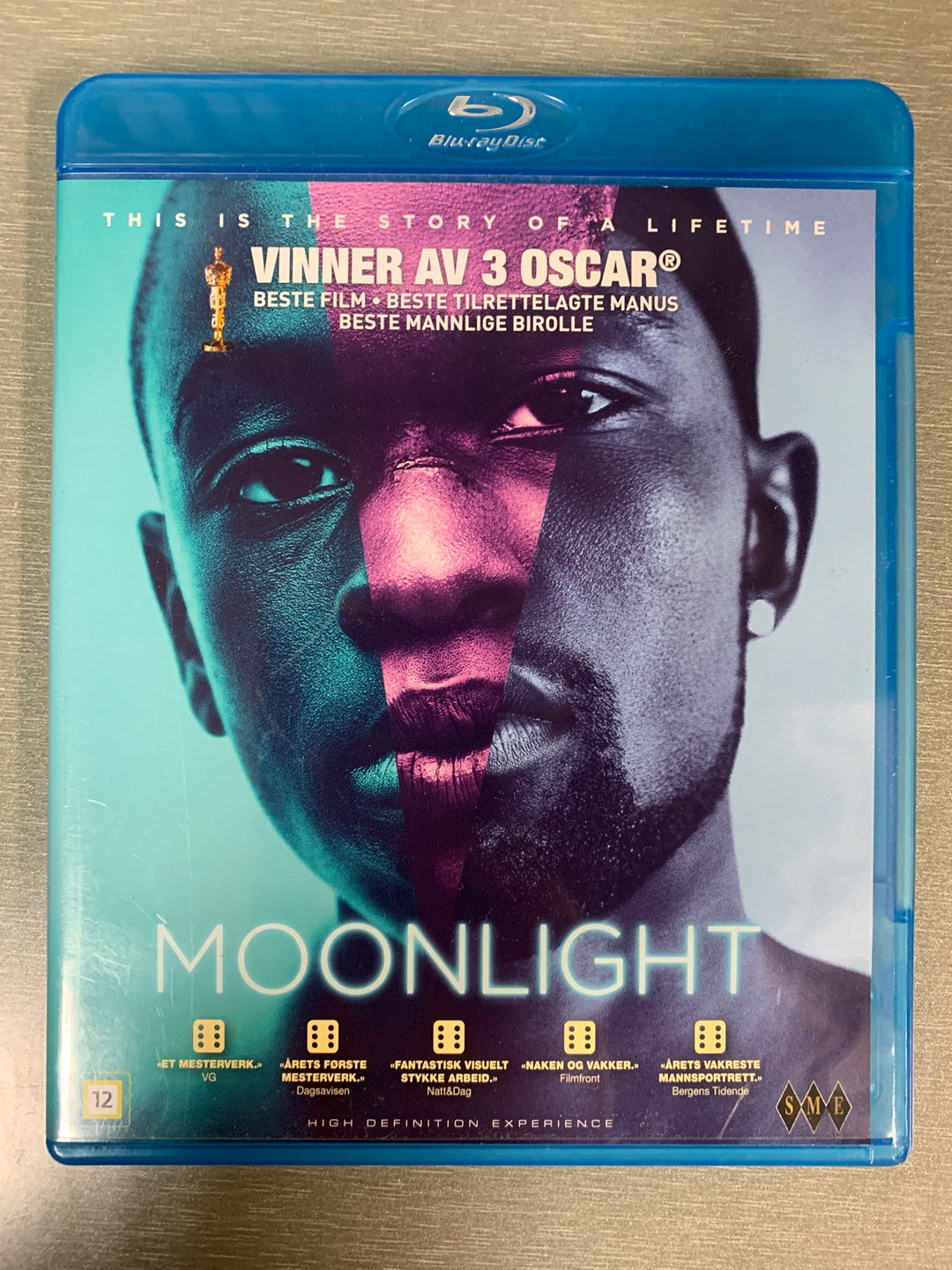 Moonlight (2016). Blu-ray.
