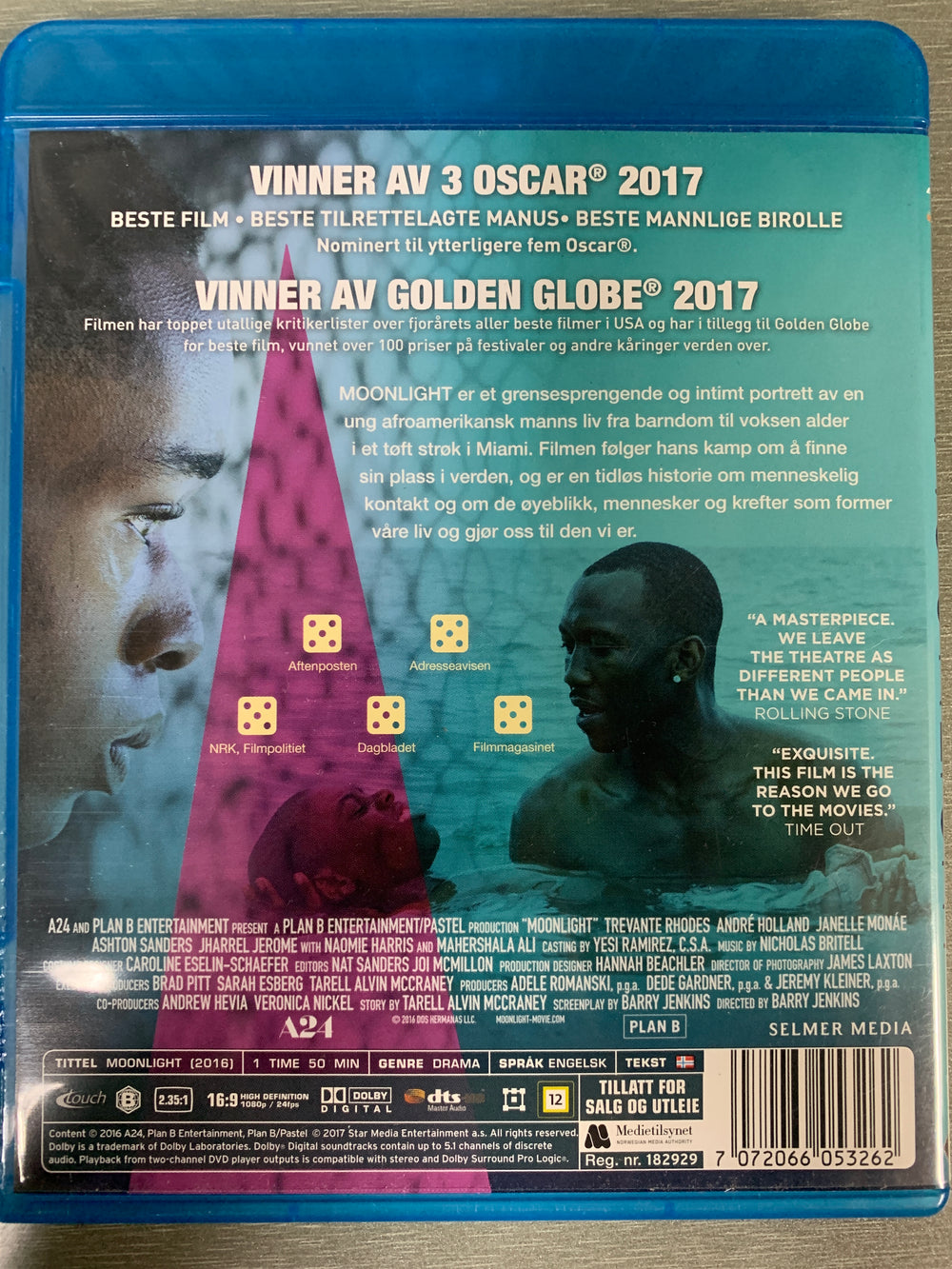 Moonlight (2016). Blu-ray.