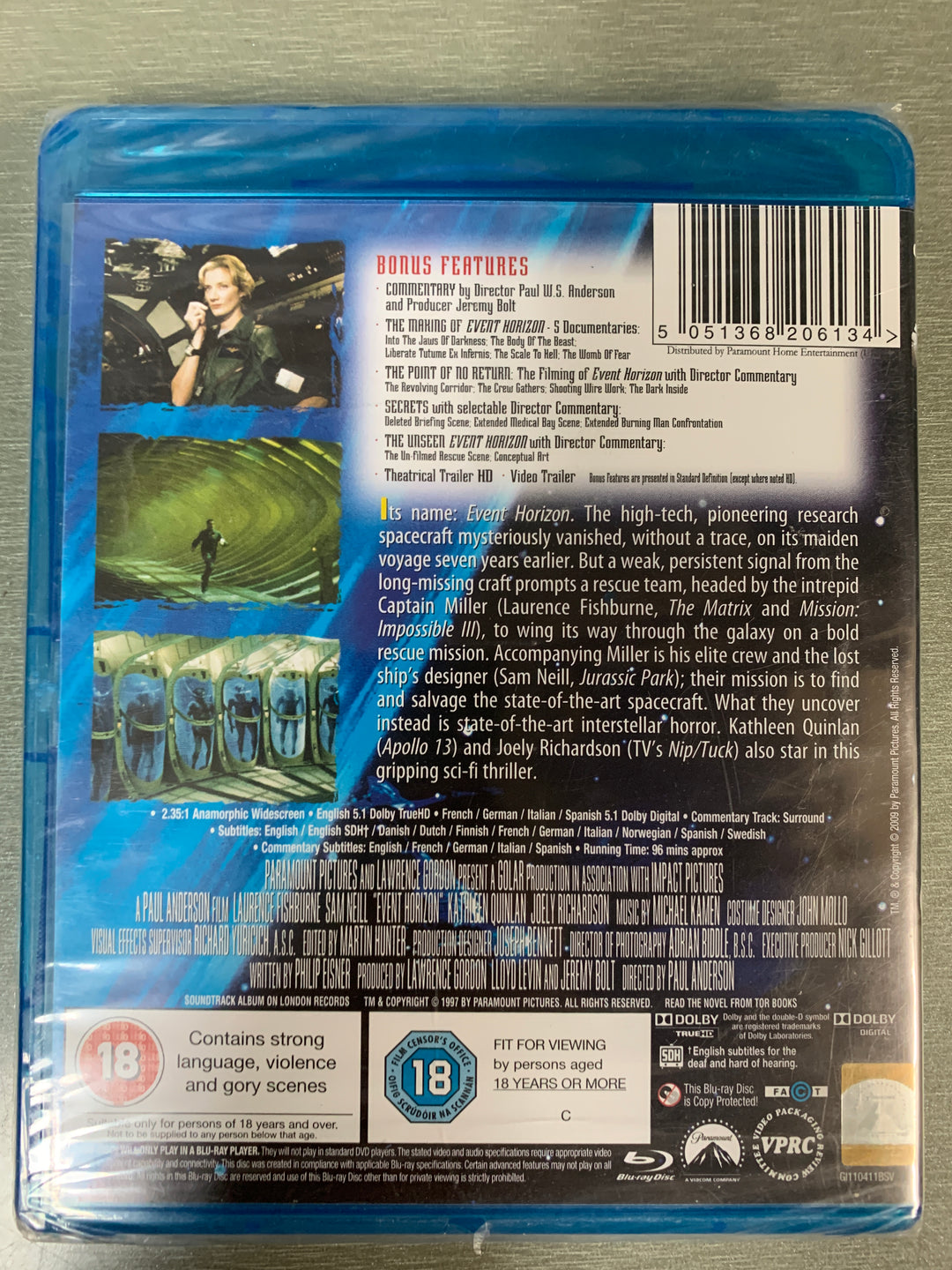 Event Horizon (1997). Blu-ray.