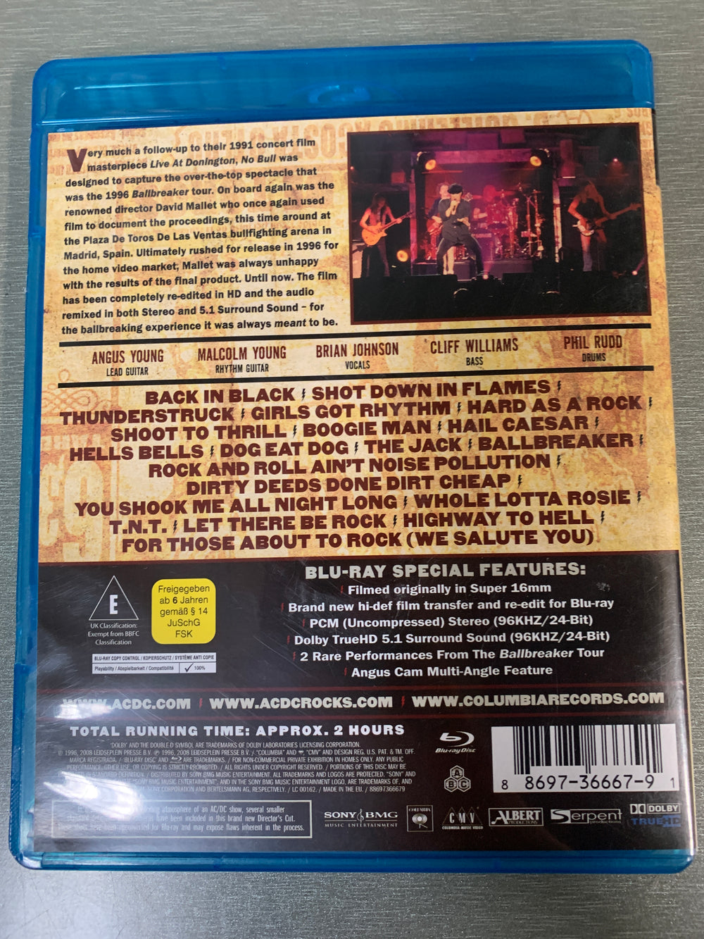 AC/DC: No Bull - The Directors Cut. 2008. Blu-ray.