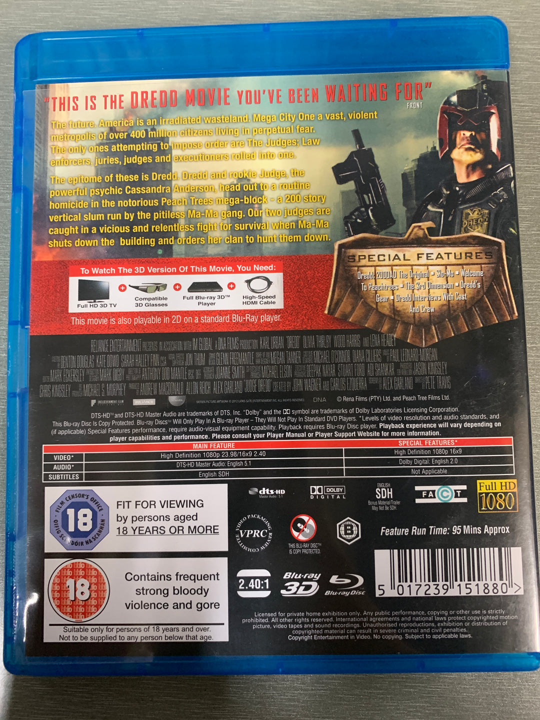 Dredd 3D. 2012. Blu-ray.