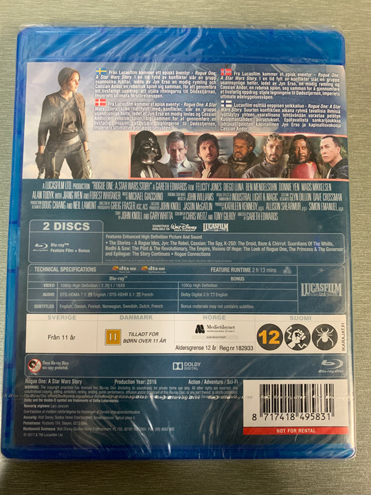 Rogue One: A Star Wars Story. 2016. Blu-ray.