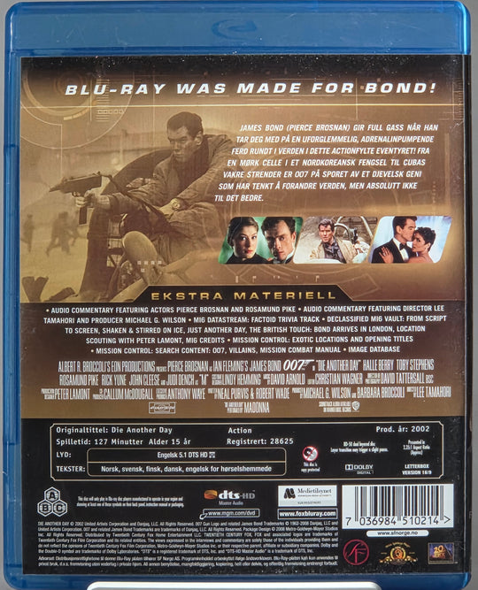 Die Another Day. 2002. Blu-ray.