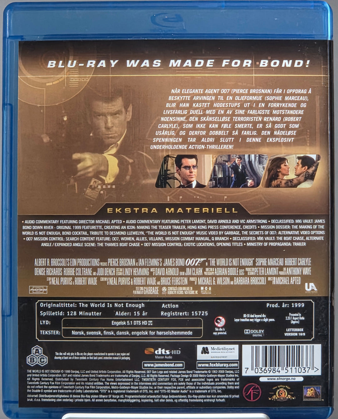 The World Is Not Enough (1999). Blu-ray.