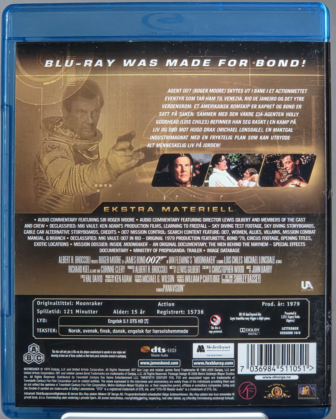 Moonraker (1979). Blu-ray.
