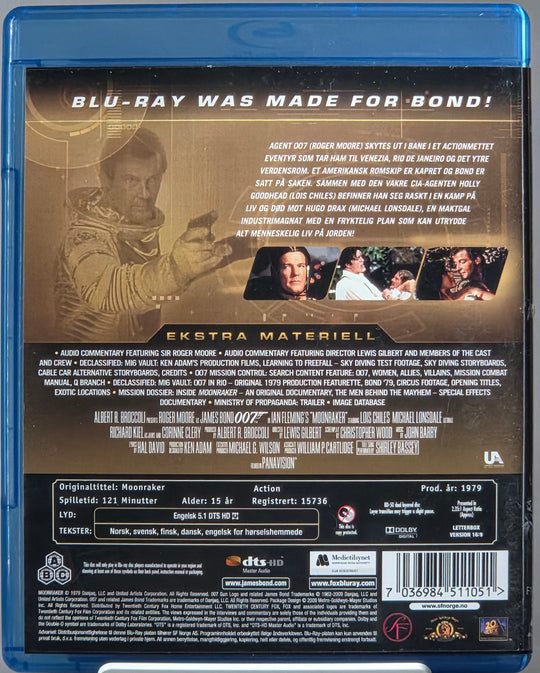 Moonraker (1979). Blu-ray.