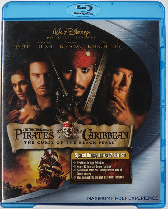 Pirates of the Caribbean: The Curse of the Black Pearl (2003). Blu-ray.