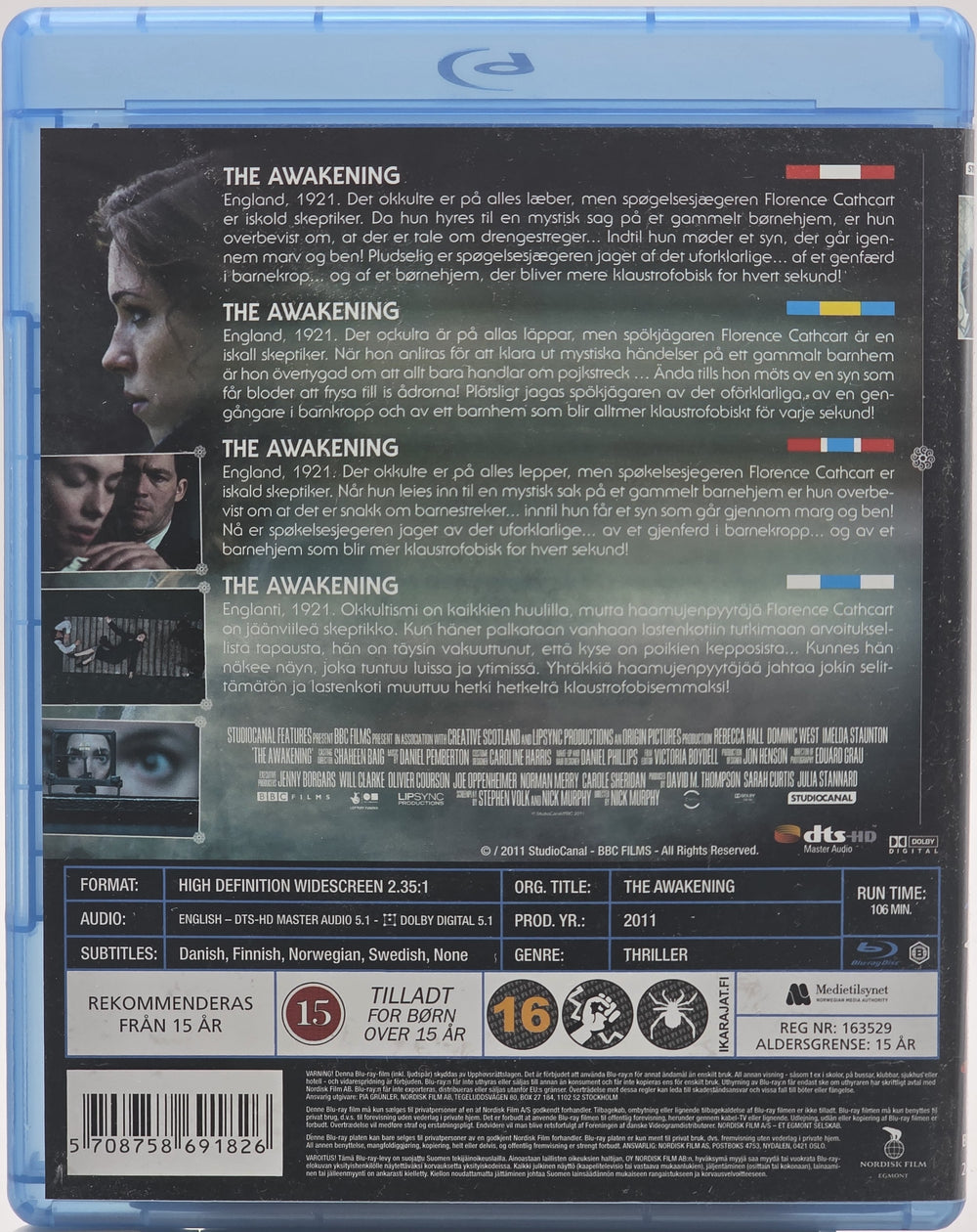 The Awakening (2011). Blu-ray.