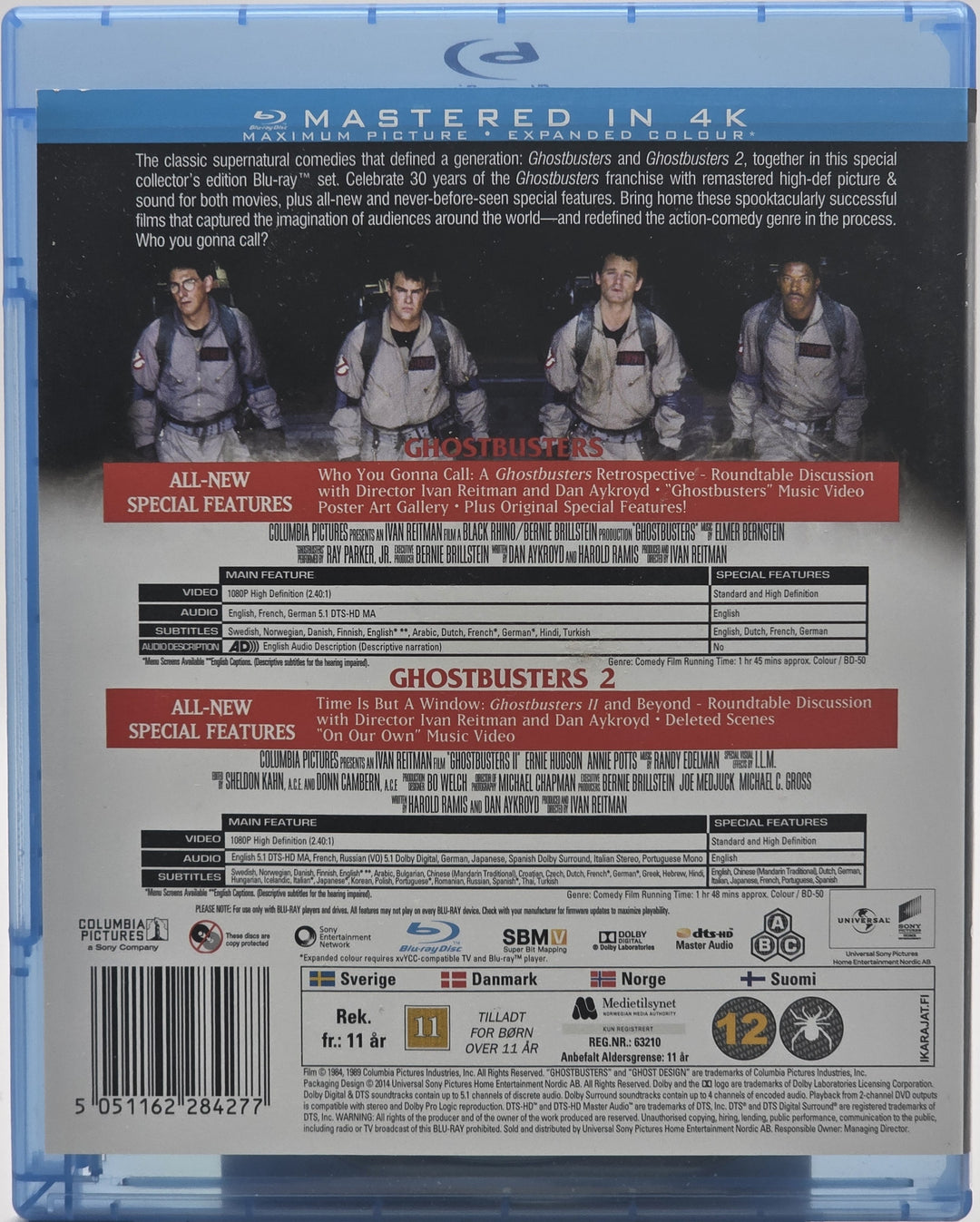 Ghostbusters 1 & 2. 1984/1989. Blu-ray.