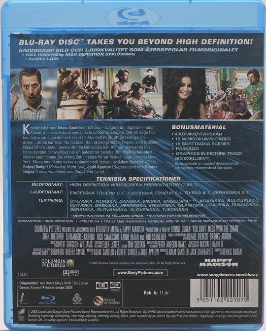 You Don’t Mess with the Zohan. 2008. Blu-ray.