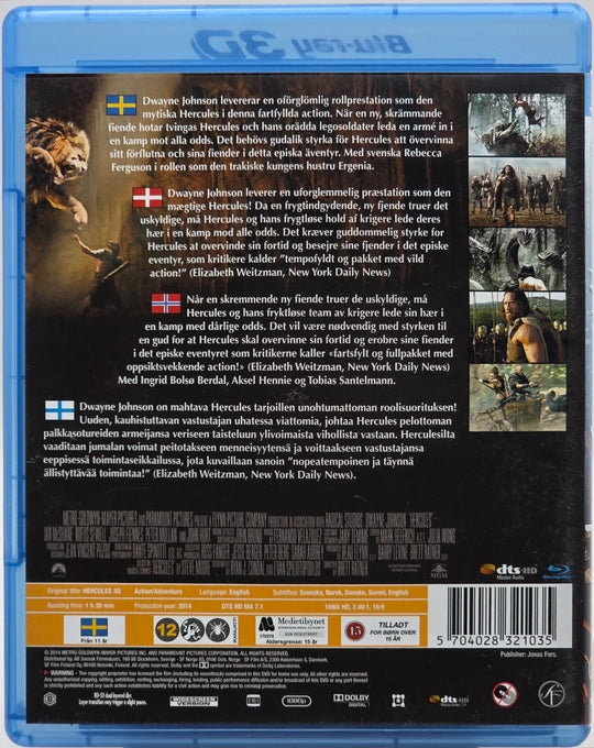 Hercules 3D. 2014. Blu-ray.