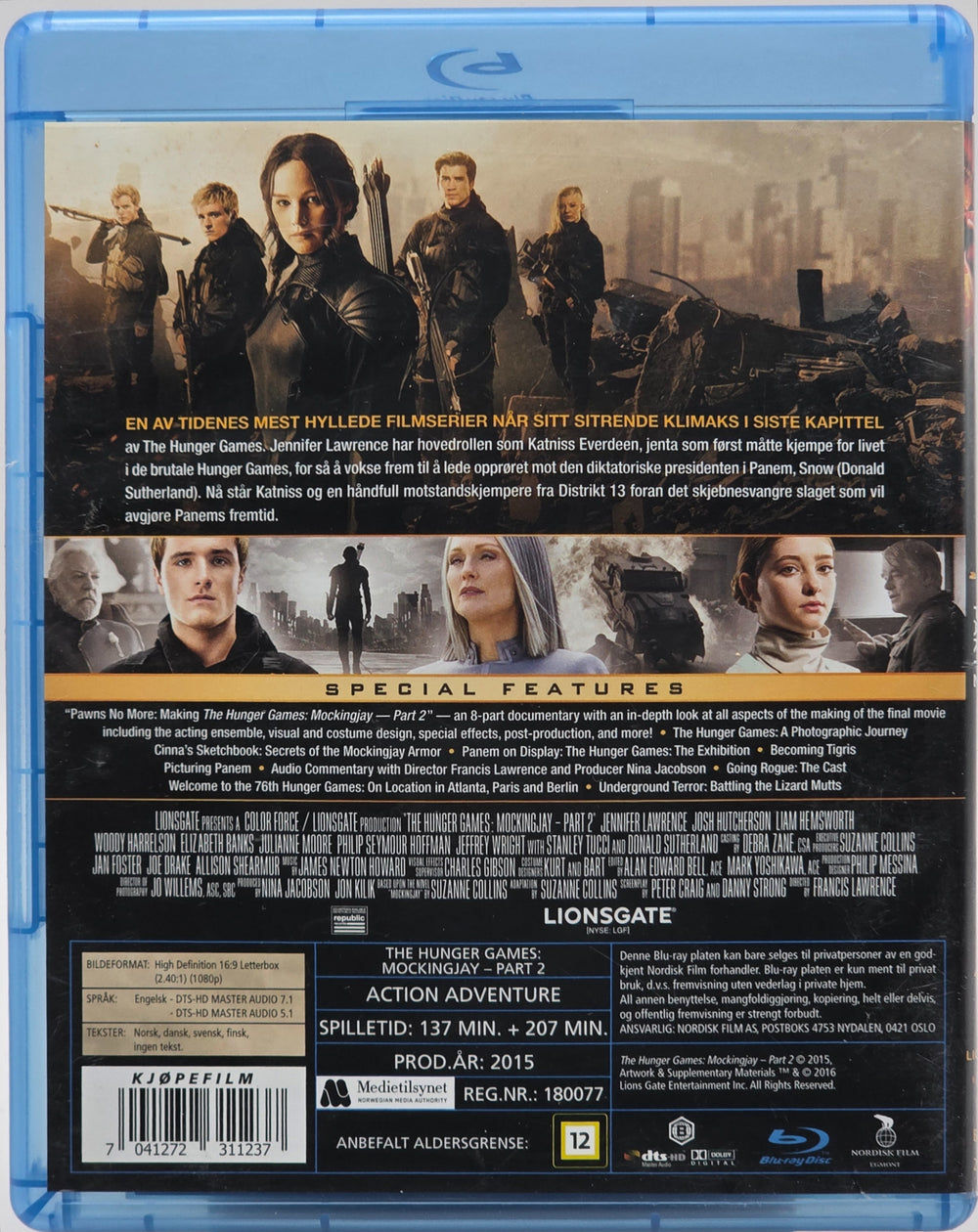 The Hunger Games: Mockingjay Part 2 (2015). Blu-ray.