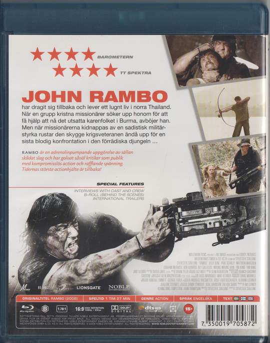 Rambo. 2008. Blu-ray.