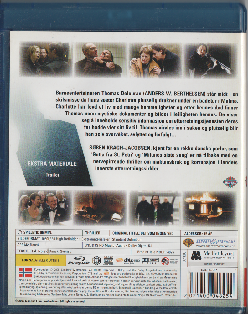 Det som ingen vet. 2008. Blu-ray.