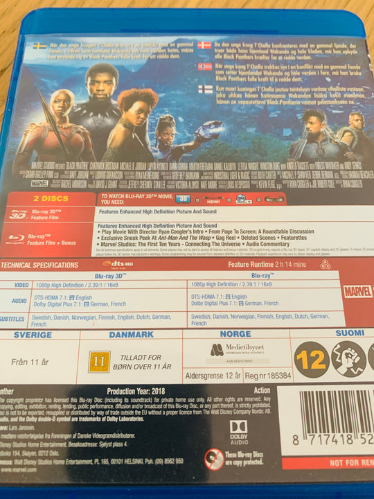 Black Panther, 2018. Blu-ray.