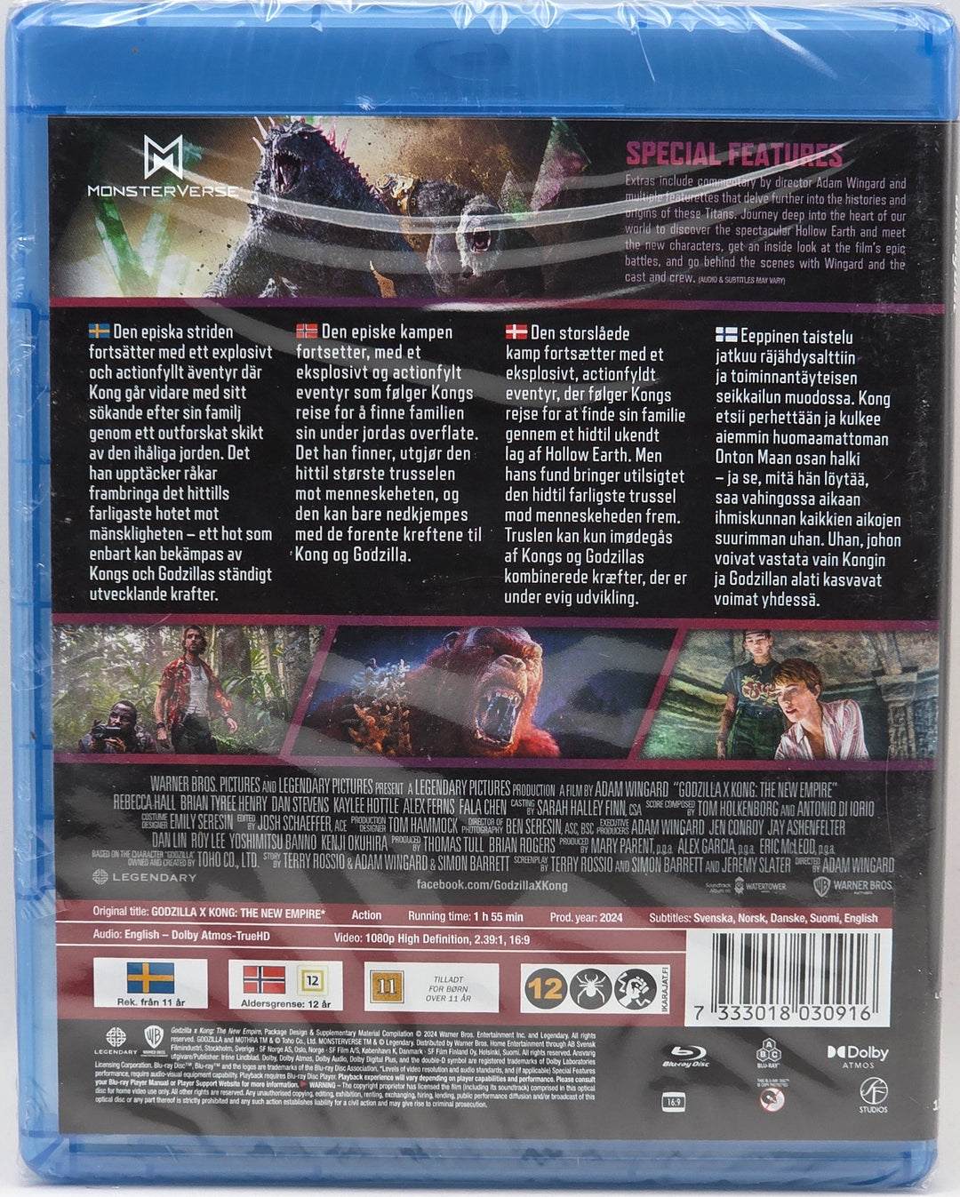Godzilla x Kong: The New Empire (2024). Blu-ray. Ny i plast!