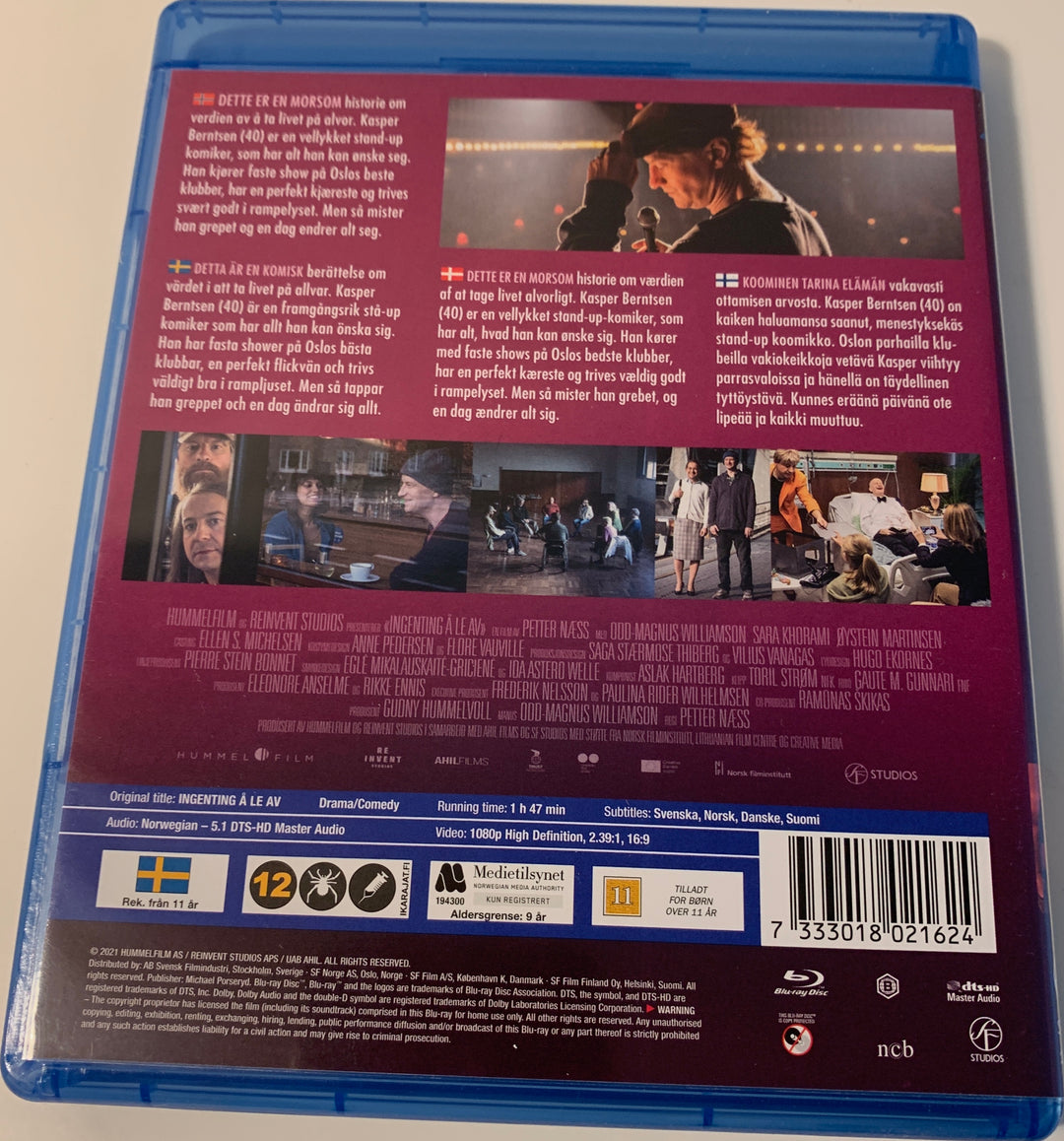 Ingenting å le av. Blu-ray.