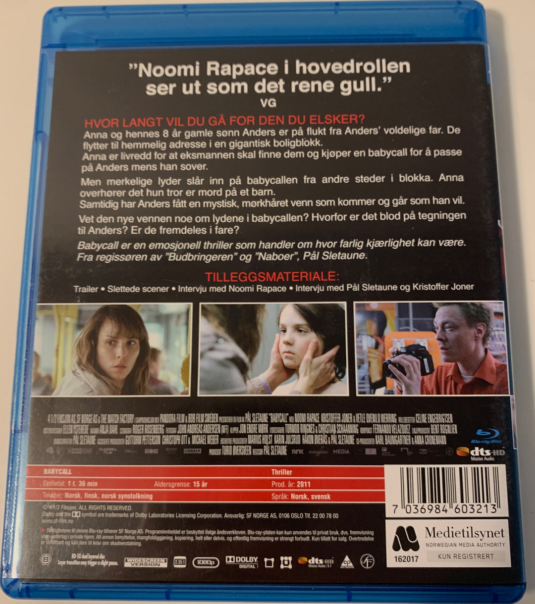Babycall. Blu-ray.