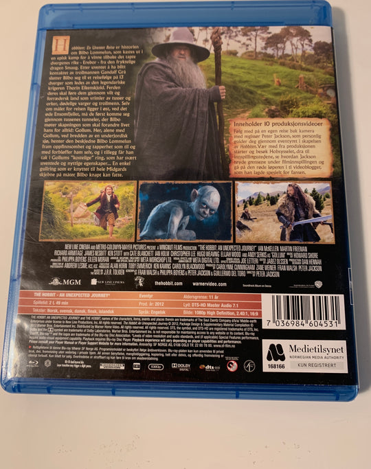 Hobbiten: En uventet reise. Blu-ray.