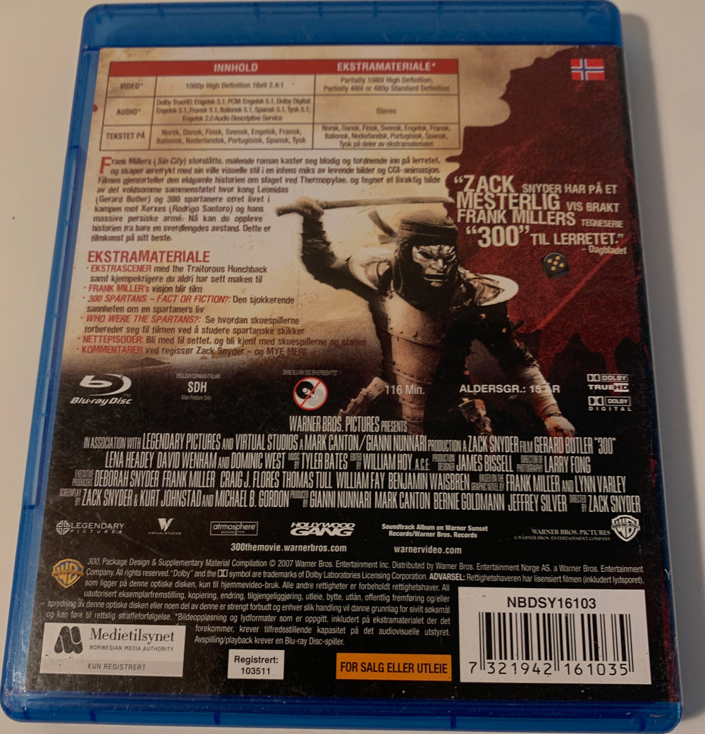300. Blu-ray.