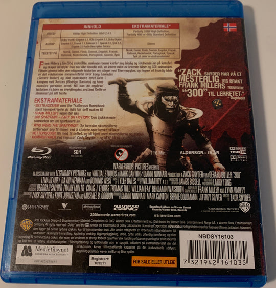300. Blu-ray.
