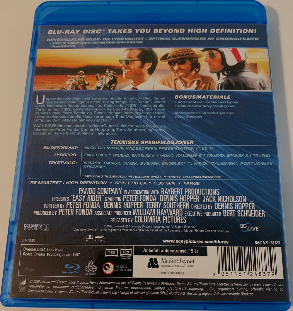 Easy Rider. Blu-ray.