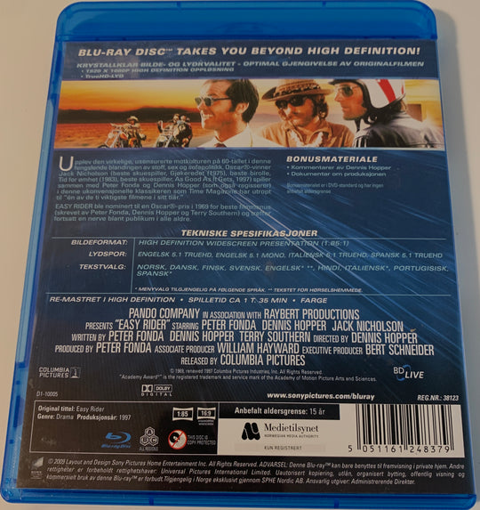 Easy Rider. Blu-ray.