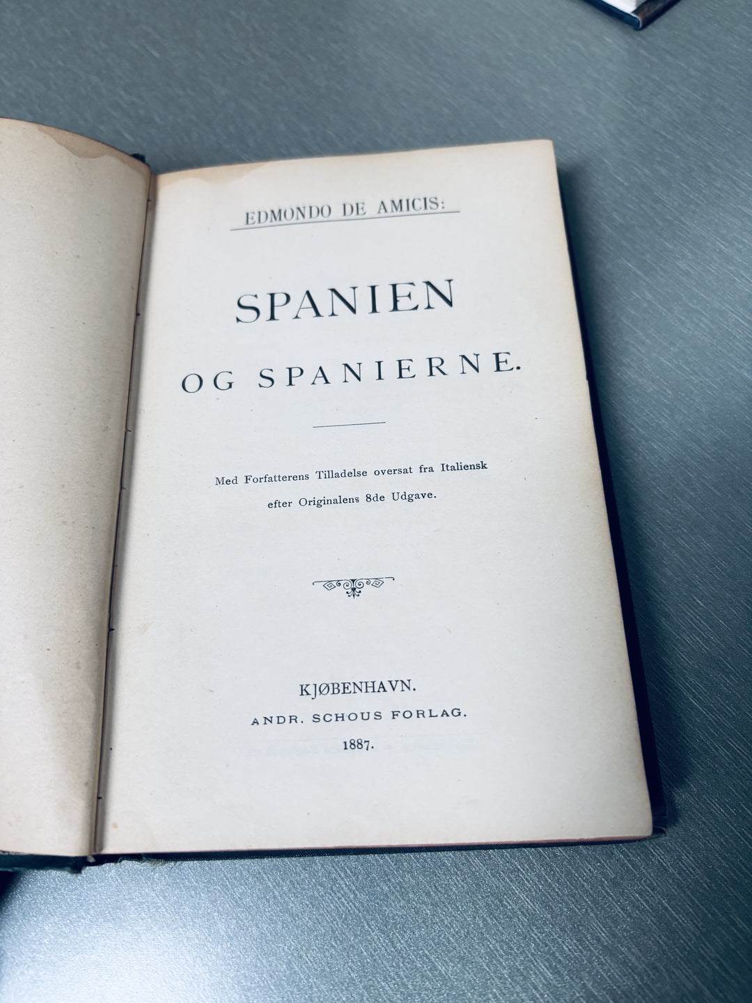 Edmondo de Amicis. 1887. (norsk utg.). Spanien og Spanierne