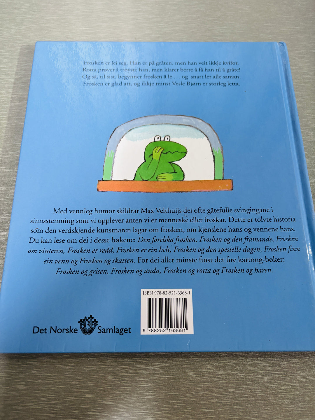 Max Velthuijs. 1992. Frosken er lei seg.